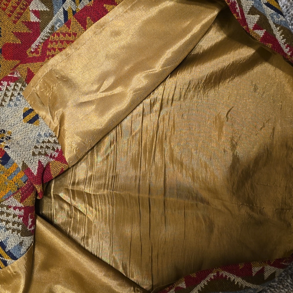 Pendleton Red And Yellow Patterned A-Line Skirt - image 4